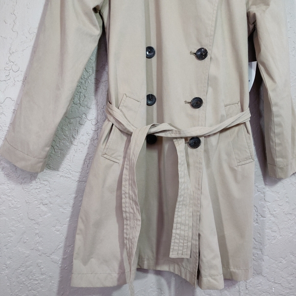 Old Navy Water Resistant Trench Coat Tan Size XS NEW - Picture 7 of 16